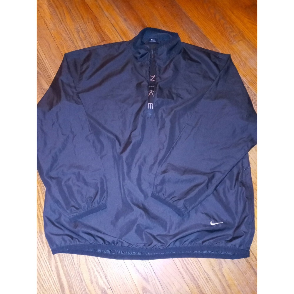 Vtg Men's Nike Black Track Jacket SzLrg
